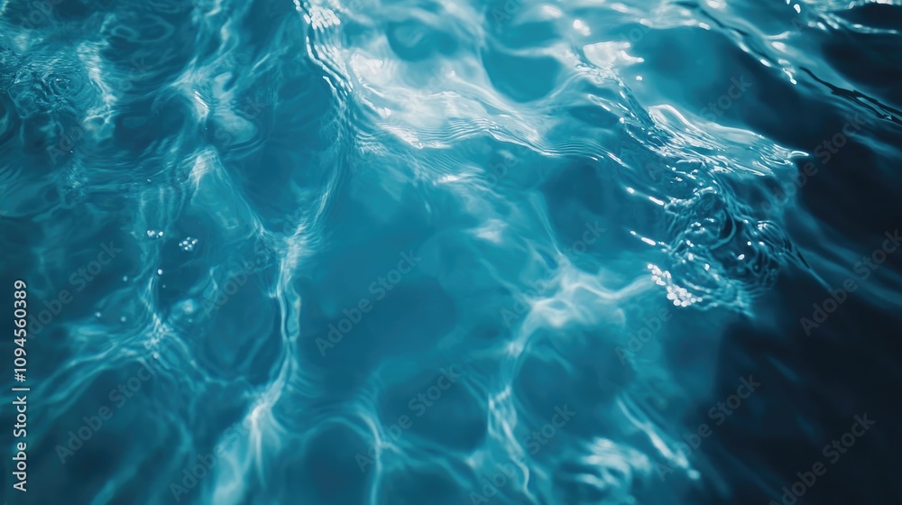 Close-up view of shimmering turquoise water surface in a swimming pool, showcasing ripples and reflections in bright natural light. Close-up view of shimmering turquoise water surface in a swimming pool, showcasing ripples and reflections in bright natural light.