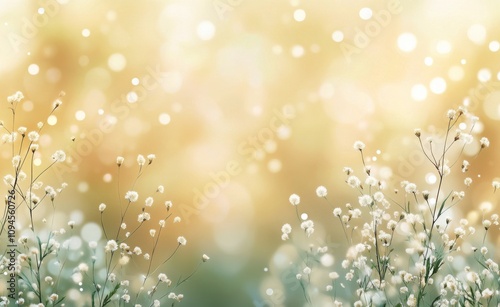 Soft blooming flowers in a gentle light atmosphere during spring