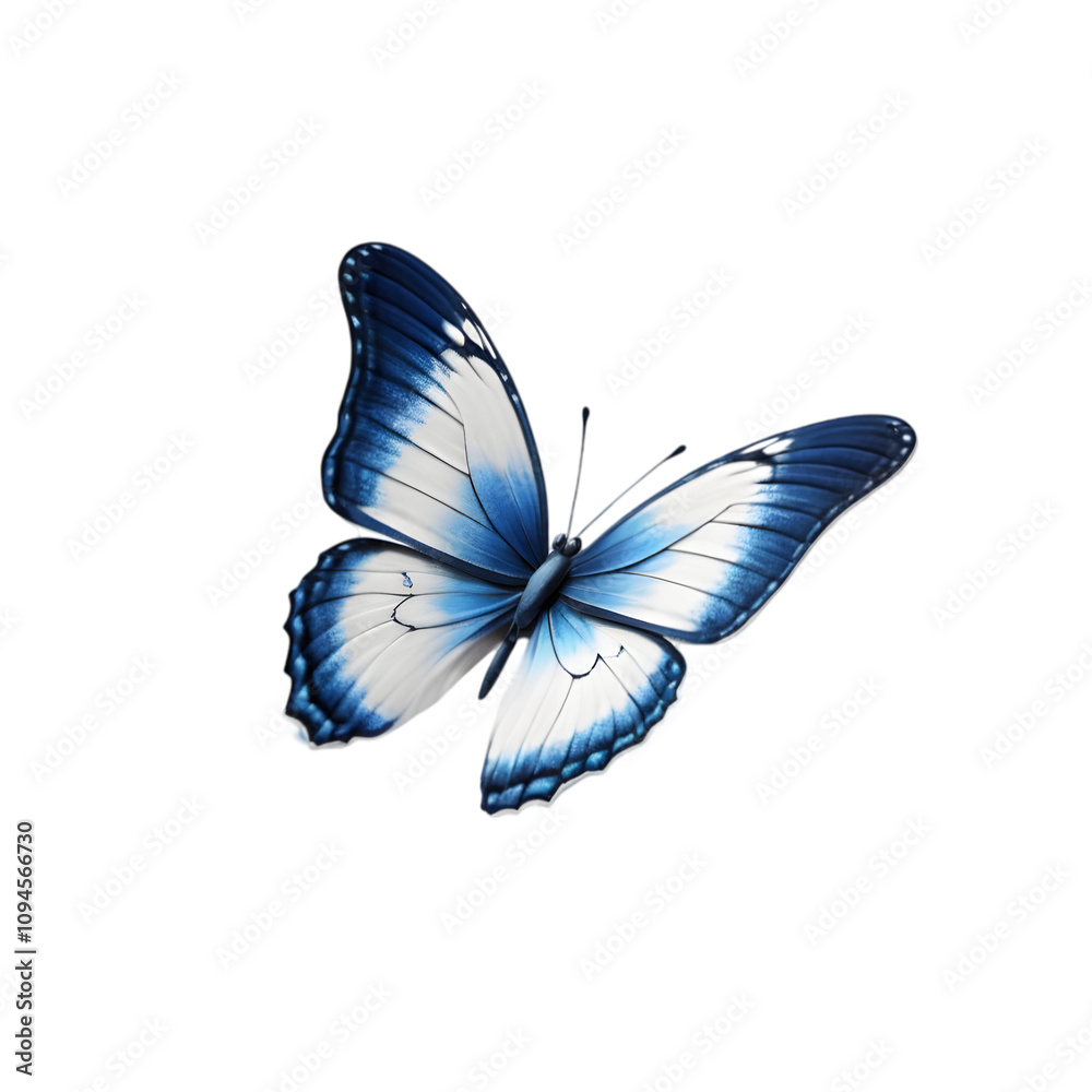 Fototapeta premium blue butterfly on transparent background