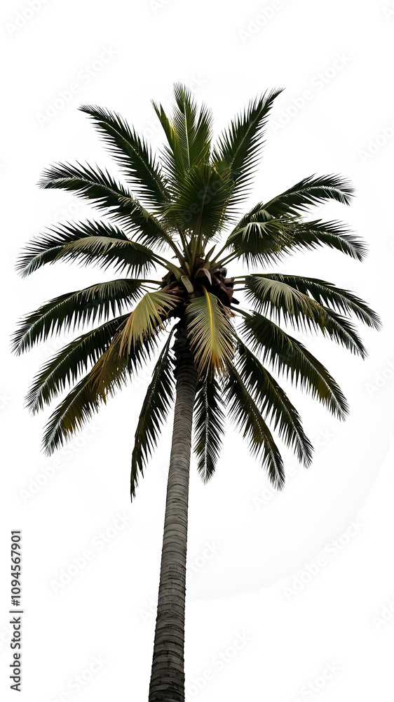 Obraz premium palm tree isolated on white, PNG file
