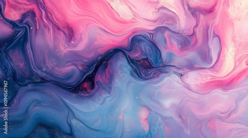 Vibrant swirls of blue and pink creating a mesmerizing abstract background design