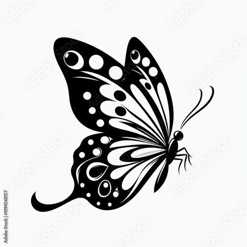 butterfly on white background