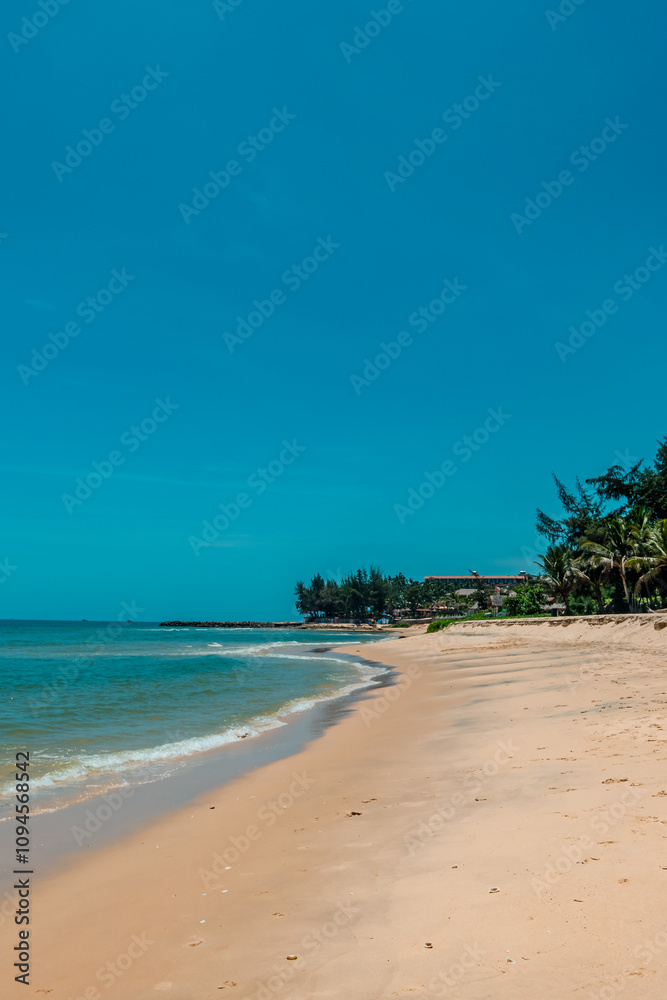 Vertical view of beaches in the resort town of Mui Ne, Vietnam Vertical view of beaches in the resort town of Mui Ne, Vietnam