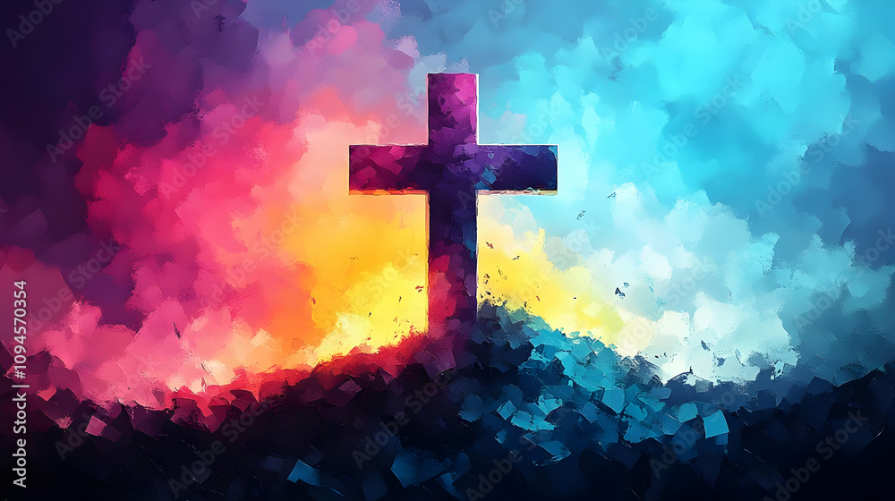 Abstract Cross Illustration