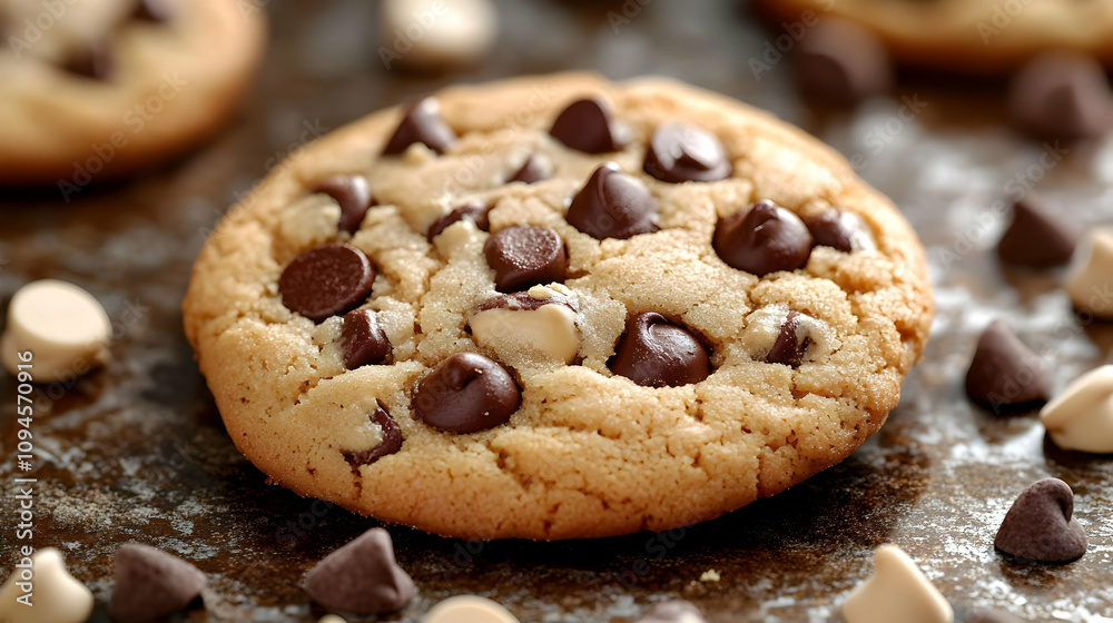 Chocolate Chip Cookie Closeup - Food Photography Chocolate Chip Cookie Closeup - Food Photography