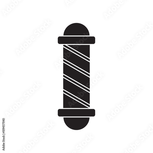 barber pole flat icon vector