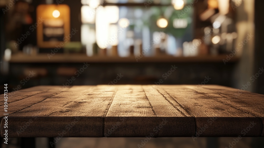 Coffee Presentation on a Rustic Wooden Table with a Softly Blurred Background of a Cozy Cafe Atmosphere Coffee Presentation on a Rustic Wooden Table with a Softly Blurred Background of a Cozy Cafe Atmosphere