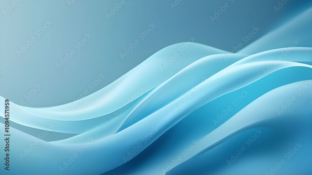 A stunning wave of translucent blue fabric flows gracefully, perfect for a background.