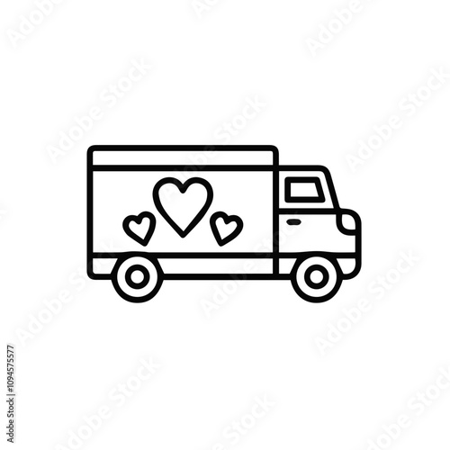 Truck icon symbol vector image illustration
