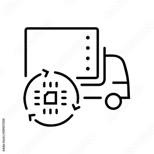 Truck icon symbol vector image illustration
