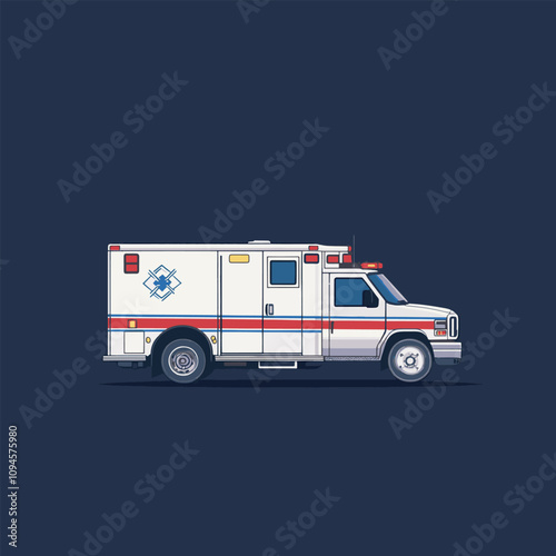 ambulance car vector mock-up.