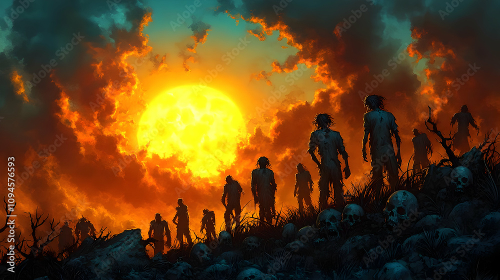 Zombie Apocalypse Illustration Zombie Apocalypse Illustration