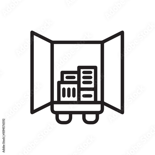 Truck icon symbol vector image illustration