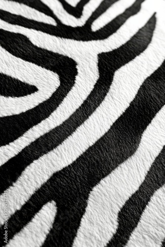 Soft texture of a black and white striped rug displayed in a modern living ro...