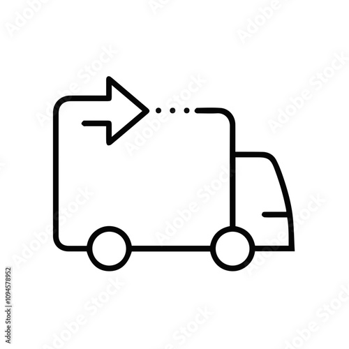 Truck icon symbol vector image illustration
