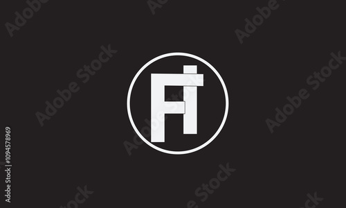 FI, IF, I, F Abstract Letters Logo Monogram