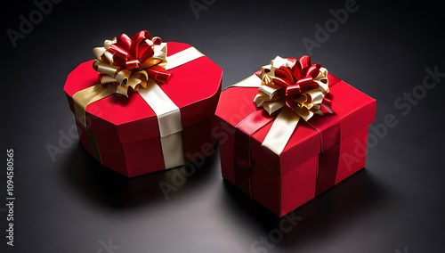 The image depicts a red gift box adorned with a ribbon and bow, symbolizing a celebration or special occasion