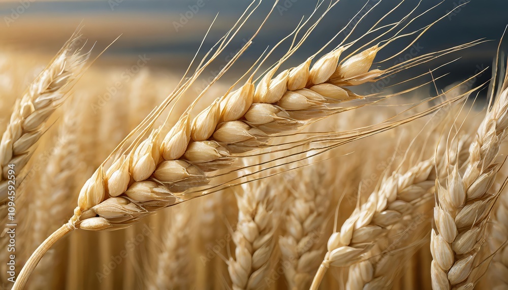 Naklejka premium High-quality image of a single ear of wheat isolated on a transparent or white background, ideal for agricultural, botanical, or food-related designs and creative projects.