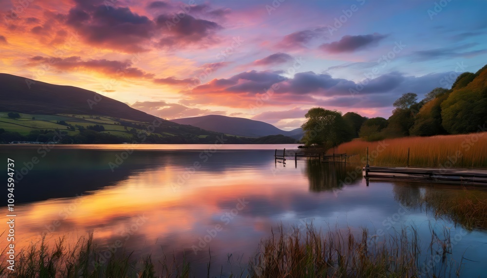 A breathtaking sunset illuminates the serene lake, its vivid hues mirrored in the shimmering water, creating a picturesque moment that encapsulates the tranquil beauty of nature. A breathtaking sunset illuminates the serene lake, its vivid hues mirrored in the shimmering water, creating a picturesque moment that encapsulates the tranquil beauty of nature.