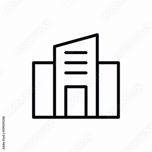 apartment villa architecture icon vector sign