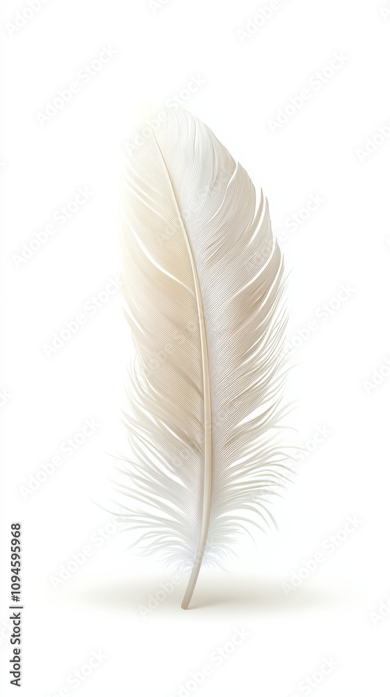 delicate feather floating softly, decorative element in light white with motion blur, isolated on white background, evoking sense of tranquility and elegance delicate feather floating softly, decorative element in light white with motion blur, isolated on white background, evoking sense of tranquility and elegance