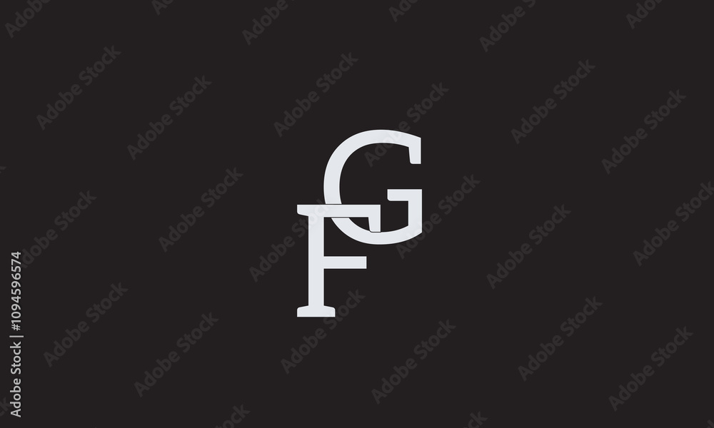 FG, GF, G, F Abstract Letters Logo Monogram FG, GF, G, F Abstract Letters Logo Monogram