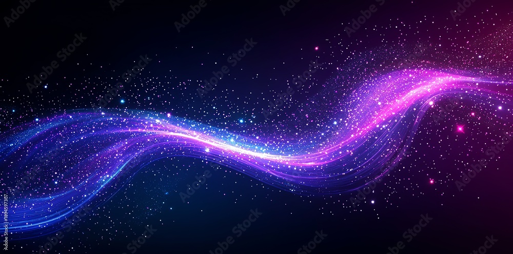 Fototapeta premium A vibrant swirl of cosmic colors and stars, evoking a sense of wonder and imagination.