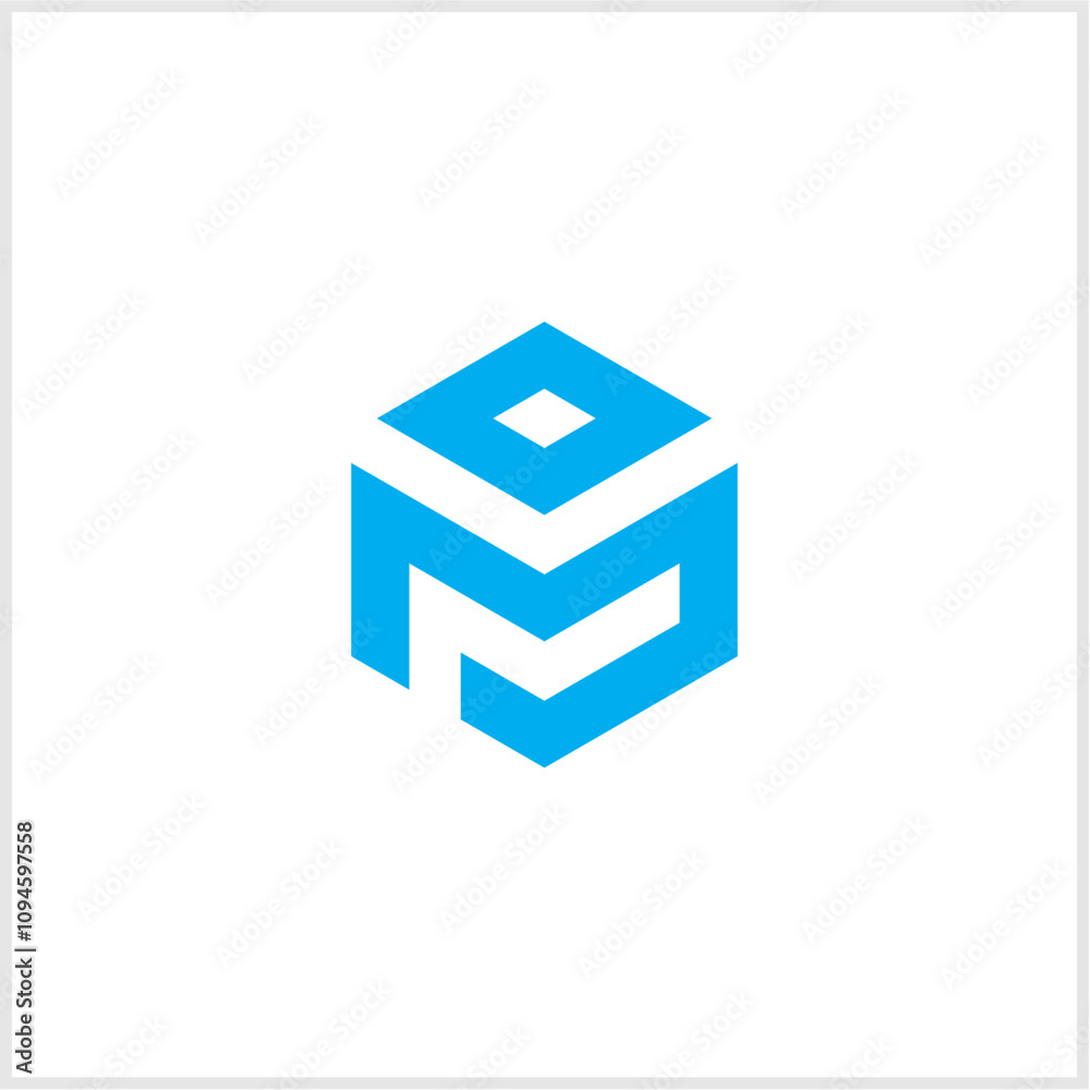 logo letter om polygon logo letter om polygon