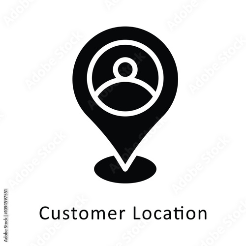 Customer Location   vector Filled Outline Icon. ...  .. Eps 10 file