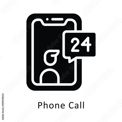 Phone Call  vector Filled Outline Icon. ...  .. Eps 10 file