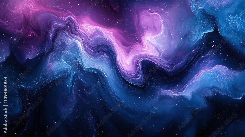 A vibrant cosmic abstract design featuring swirling colors of purple and blue. A vibrant cosmic abstract design featuring swirling colors of purple and blue.