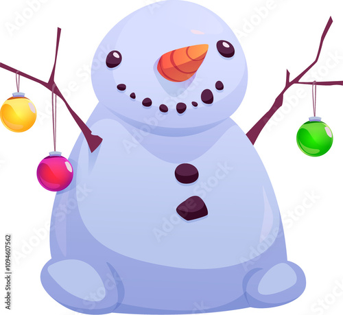 Snowman with Christmas Toys photo