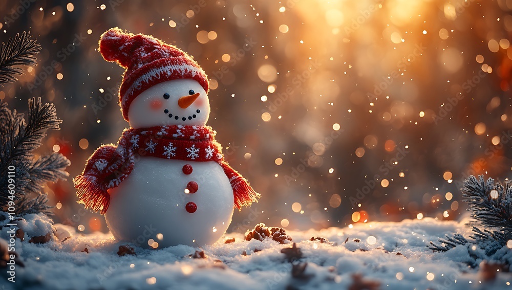 snowperson in the snow
snowperson in the snow