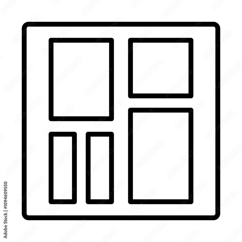 Collage Tool line icon Collage Tool line icon