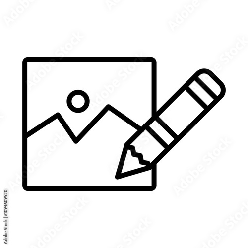 Photo Editing Icon line icon