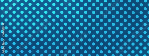 Navy blue and background from wrapping paper with pattern of turquoise polka dot closeup.