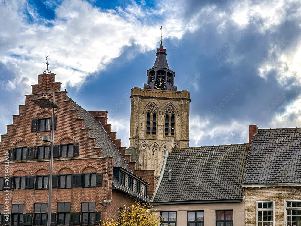 Fototapeta premium Exploring the Vibrant Streets of Poperinge, Belgium