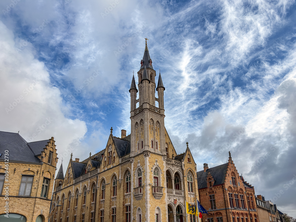 Traditional Cathedral building in Poperinge, Belgium Traditional Cathedral building in Poperinge, Belgium