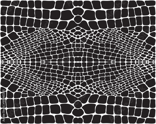 Seamless pattern of alligator skin on a white background	
