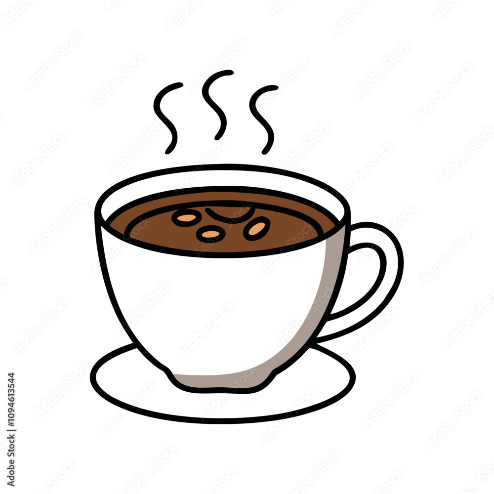 Obraz premium Enjoying a warm cup of coffee at home during a cozy morning while savoring the aroma of freshly brewed beans and taking a moment to relax and recharge