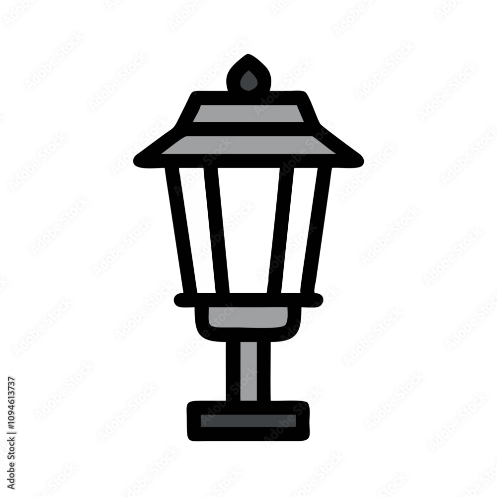 Elegant street lamp design showcasing a classic style in a minimalist illustration suitable for various decor themes Elegant street lamp design showcasing a classic style in a minimalist illustration suitable for various decor themes