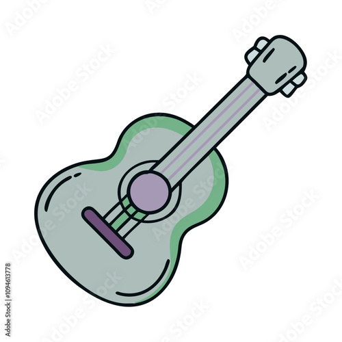 acoustic guitar vector illustration