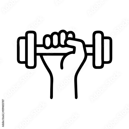 Strong hand lifting a dumbbell in a fitness context representing strength training and workout motivation