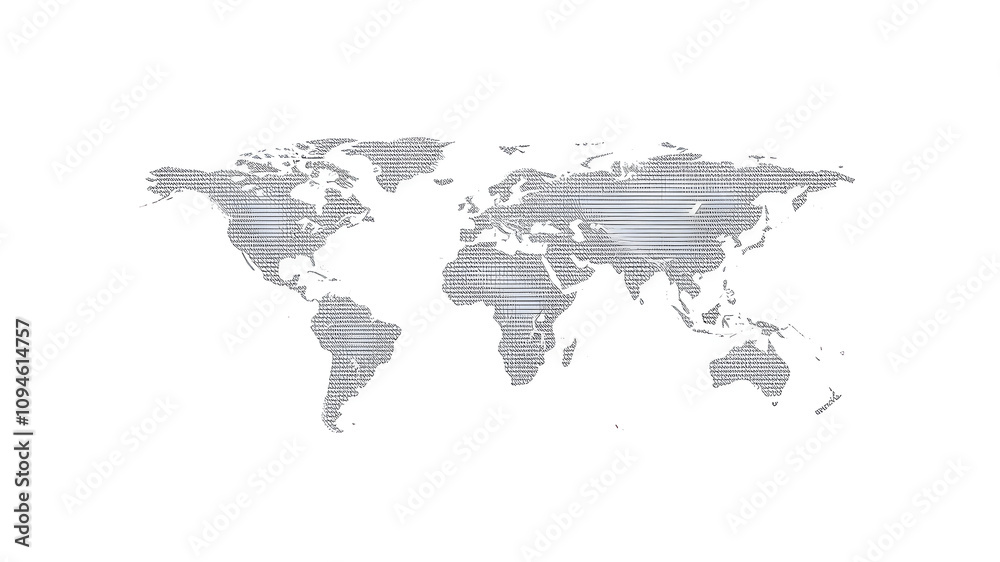 Fototapeta premium World map, map of the world, world map on a white isolated background, world map texture