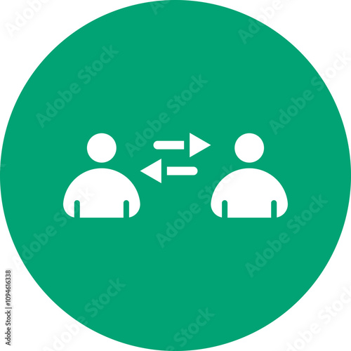 User Interaction glyph circle icon