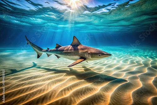 Drone captures Port Jackson shark on seabed. photo