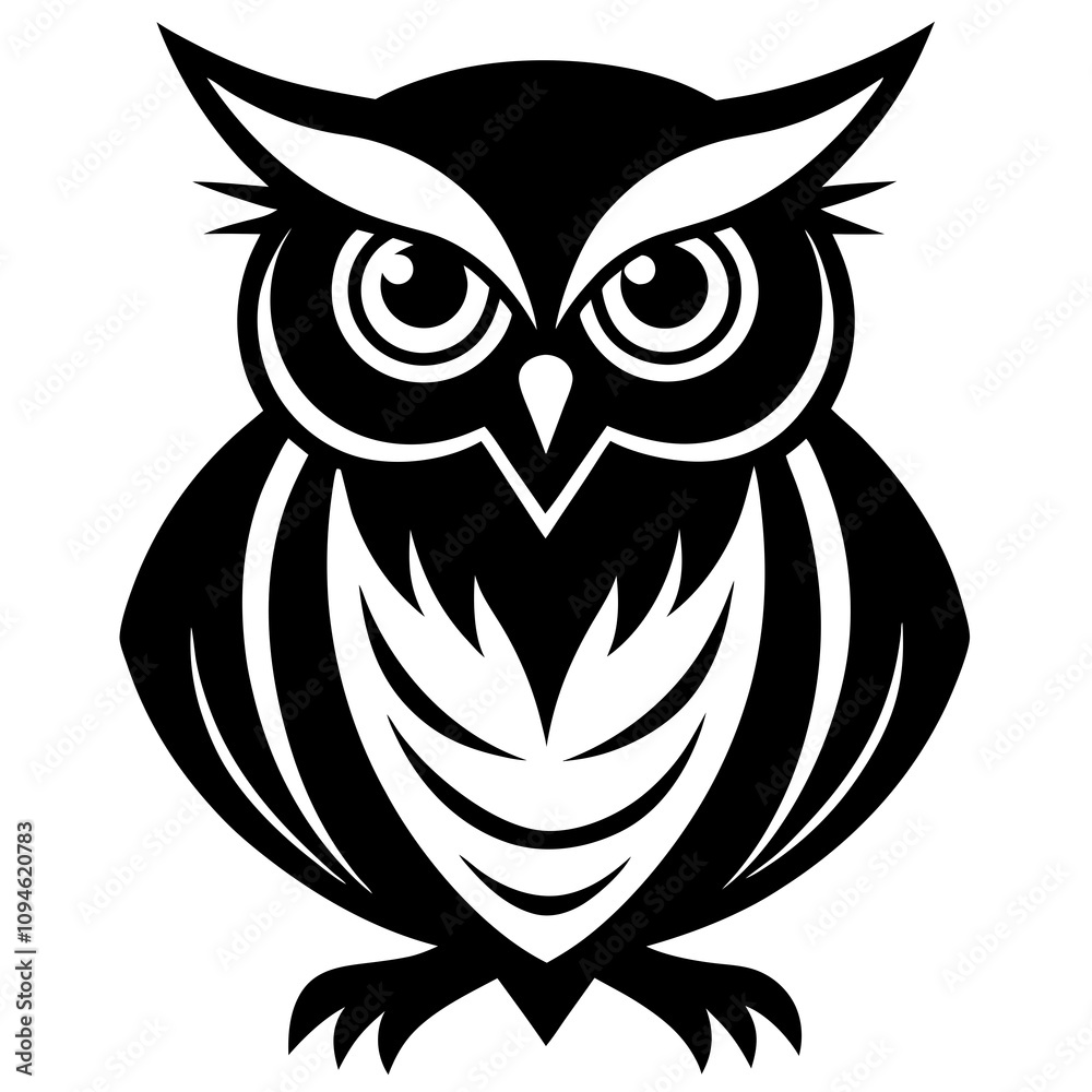 owl on white background owl on white background