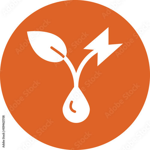 Hydropower glyph circle icon