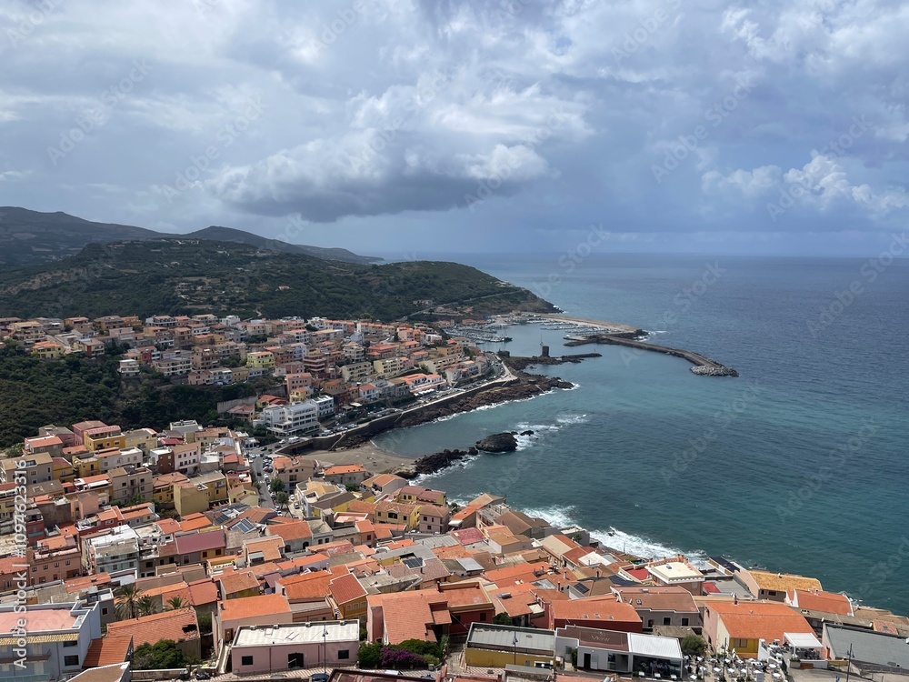 Castelsardo coastline with view on harbour, Sardinia Castelsardo coastline with view on harbour, Sardinia