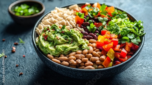 Healthy eating bowl recipe kitchen food photography vibrant ingredients top view plant-based nutrition